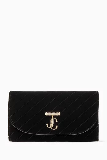 محفظة مقوسة بسلسلة جلد