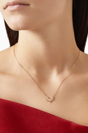 Sunlight Diamond Pendant Necklace in 18kt Rose Gold