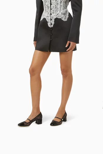 Elisa 45 Pumps in Leather & Lace