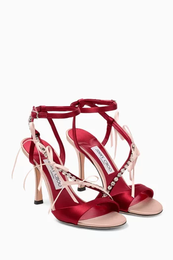 Lula 100 Embellished Satin Sandals
