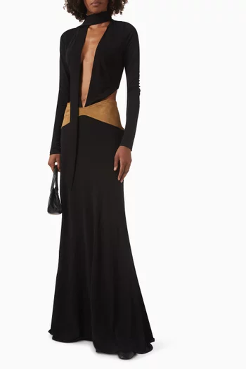 Contour Belted Gown in Viscose