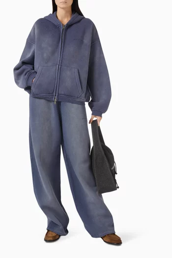 Crystal Hotifx Zip-up Hoodie in Cotton Blend