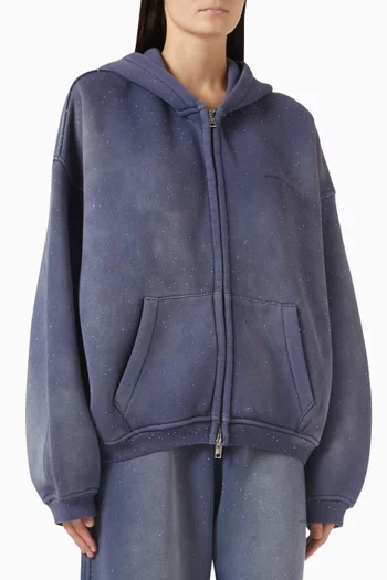 Crystal Hotifx Zip-up Hoodie in Cotton Blend