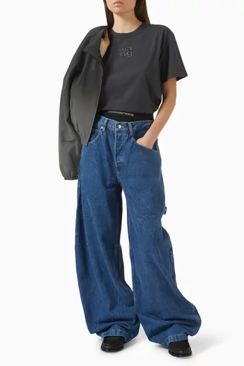 Hotfix Logo Shrunken T-shirt in Cotton