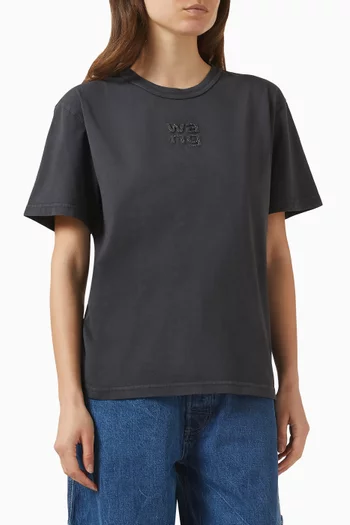 Hotfix Logo Shrunken T-shirt in Cotton