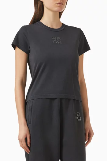 Hotfix Logo Shrunken T-shirt in Cotton