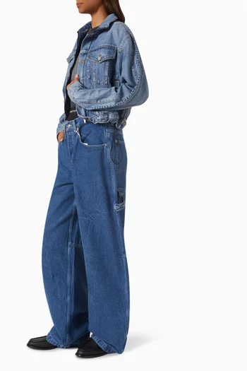 Logo Track Jacket in Denim