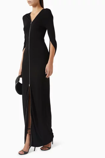 فستان بدرابيه وسحّاب جيرسيه