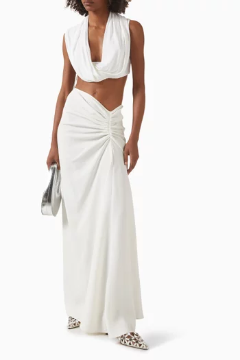 Side Ruched Skirt in Jersey