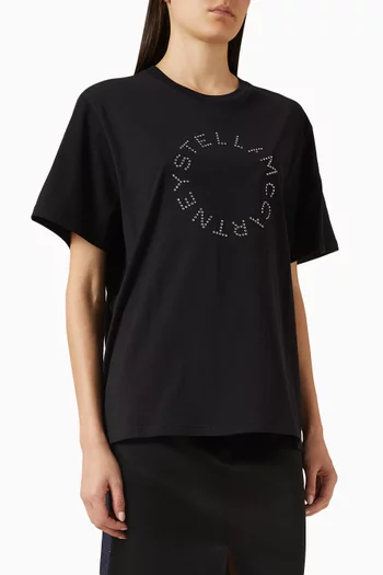 Logo Boyfriend T-shirt in Organic Cotton Jersey