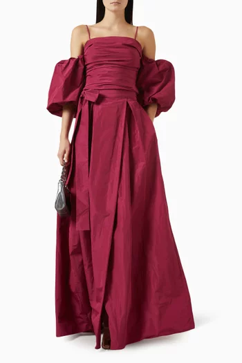 بلوزة قصيرة بأكمام منفوخة تفتا