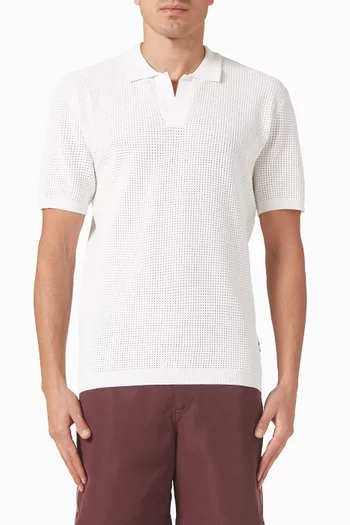 Roddy Polo T-shirt in Waffle-knit