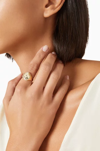 The Beach Signet Ring in Gold