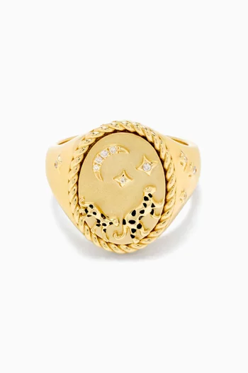 The Savannah Signet Ring in Gold