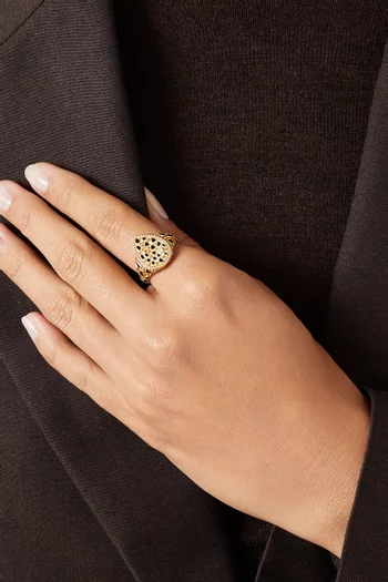 Lynx Pear Signet Ring in Gold