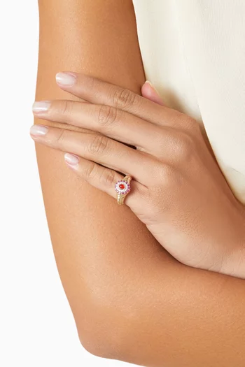 Baby Signet Agate Ring in Gold