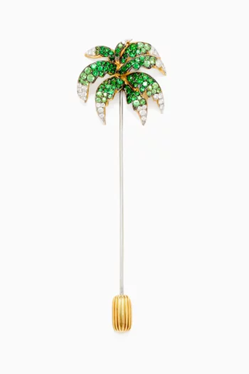 Palm Pin in 9kt Gold & 18kt White Gold