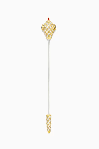 Python Pin in 9kt Gold & 18kt White Gold