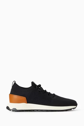 Sock Sneakers in Technical Fabric & Leather