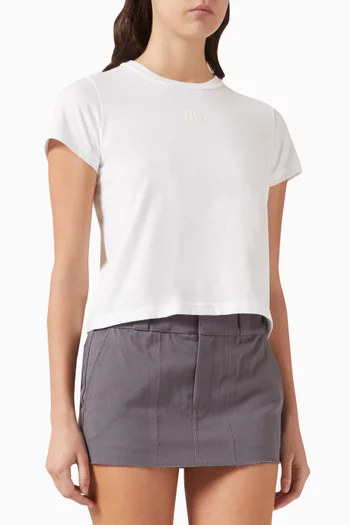 تي شيرت مزين بشعار الماركة بتصميم منفوخ جيرسيه