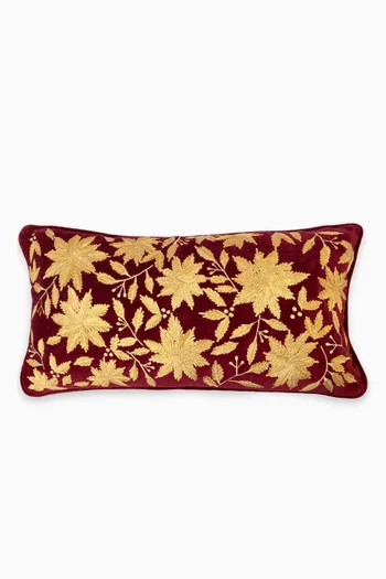 Embroidered Cushion in Velvet