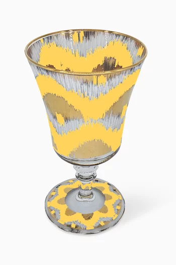 Ikat Wine Goblets, Set of 4