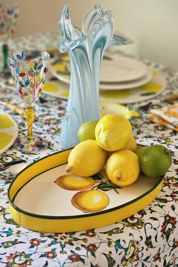 Lemon Tray in Hand-painted Iron