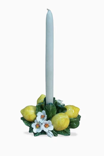 Lemon Candlestick Holder in Ceramic