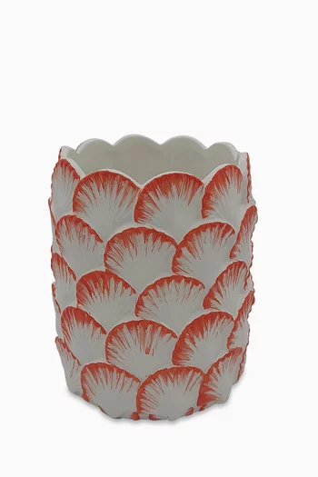 Shell Vase in Hand-painted Ceramic