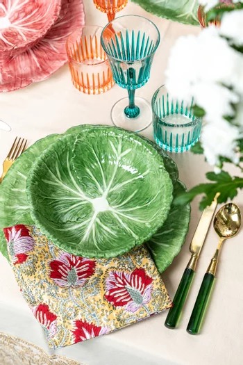 Radicchio Salad Plate in Hand-painted Ceramic