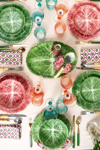 Radicchio Platter in Hand-painted Ceramic