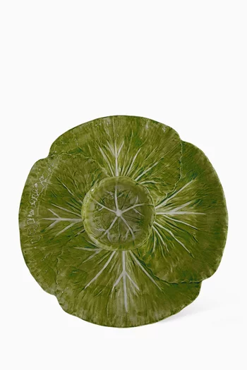 Radicchio Dip Platter in Hand-painted Ceramic