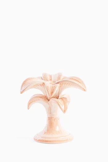 حامل شمعة صغيرة خزف مطلي يدويًا