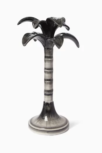 حامل شمعة كبير بتصميم شجرة نخيل خزف