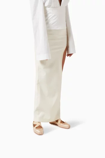 حذاء باليرينا كاسياستيسينا بكعب مسطح ستان