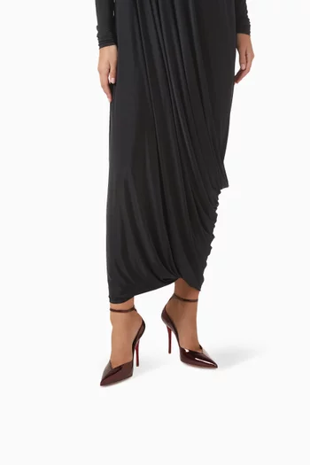 حذاء كلاسيك إيروزي بكعب 100 مم جلد لامع