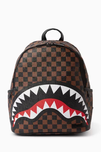 حقيبة ظهر سافيدج بنقشة مربعات 2 بملمس بارز