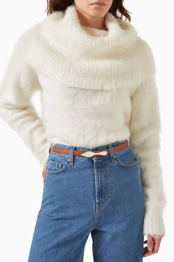 حزام بيتينا بوجهين جلد عجل