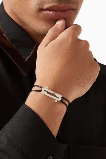 Arabic Letter "Jeem" Bracelet in Sterling Silver