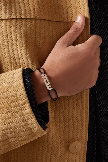 سوار بحلية حرف "س" فضة إسترلينية