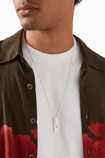 قلادة بدلاية حرف "س" مرصعة بالياقوت فضة إسترلينية