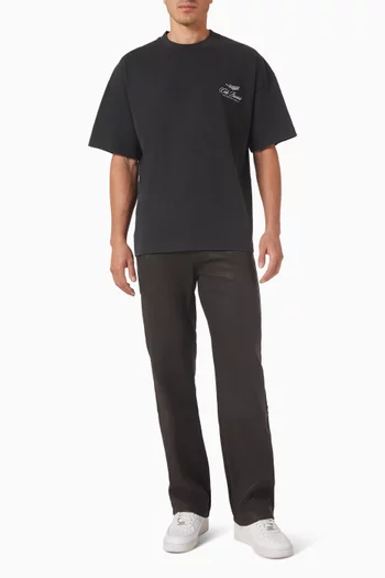 Wax Coated Jeans in Denim