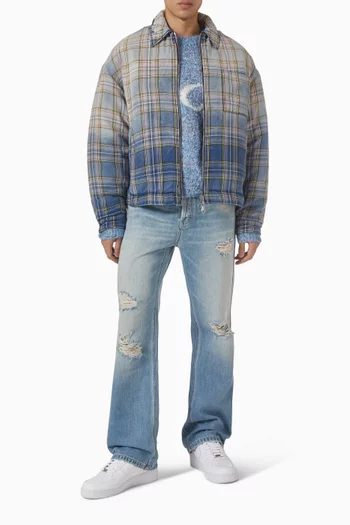 قميص بنمط جاكيت فلانيل قطن ناعم