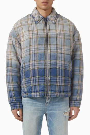 قميص بنمط جاكيت فلانيل قطن ناعم