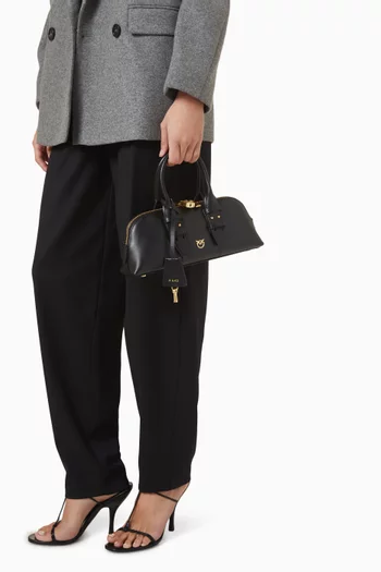 Bowling Baguette Bag in Leather