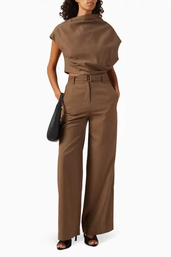 بلوزة آشر بأكمام قصيرة