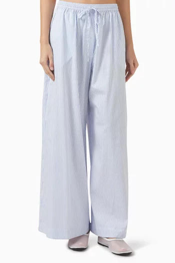 Saunders Wide Leg Pants in Cotton