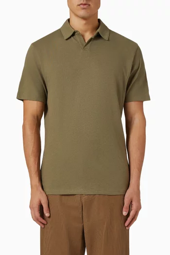 قميص بأزرار في الأمام قطن مخملي مضلع