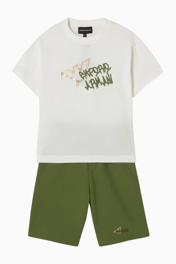 تي شيرت بشعار الماركة قطن