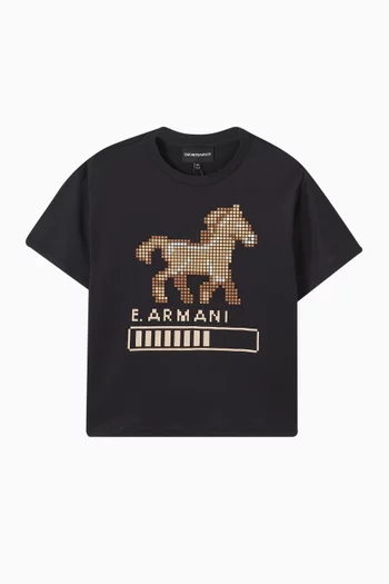 Horse Fantasy-print T-shirt in Cotton
